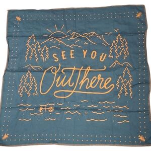 Forest Green Bandana with Orange Outdoor Design